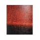 Quadro abstrato pintado a mão preto e vermelho 150x140 DMalbet