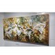 Quadro decorativo floral moderno abstrato,modelo 2,  medida 70x140 cor 2 Código 1405