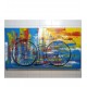 Quadro decorativo pintado a mão tema bike, ciclismo, bicicleta medida 80x150 