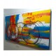 Quadro decorativo pintado a mão tema bike, ciclismo, bicicleta medida 70x120 