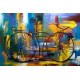 Quadro decorativo pintado a mão tema bike, ciclismo, bicicleta medida 80x120