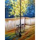 Quadro decorativo pintado a mão arvore e bicicleta medida 70x120 